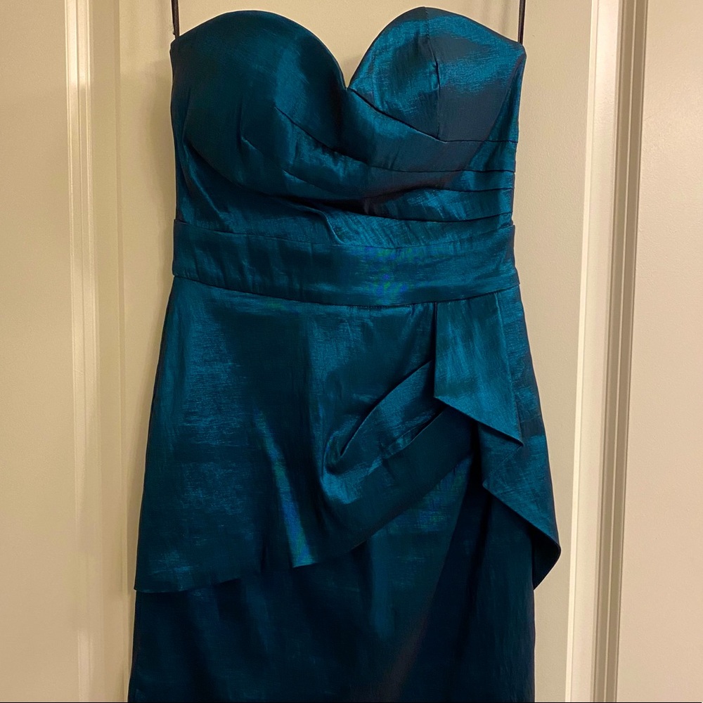 Turquoise strapless dress - XS